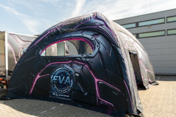 Opblaasbare X tent ruimteschip